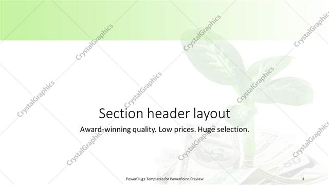 Section Header presentation slide layout