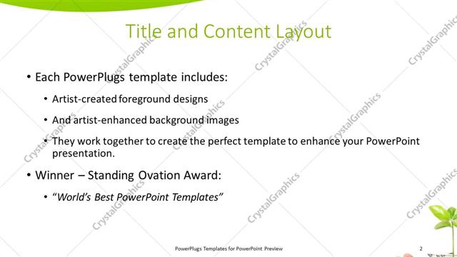 Title and Content presentation slide layout
