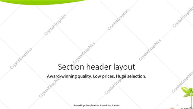 Section Header presentation slide layout