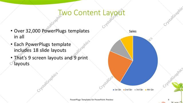 Two Content presentation slide layout