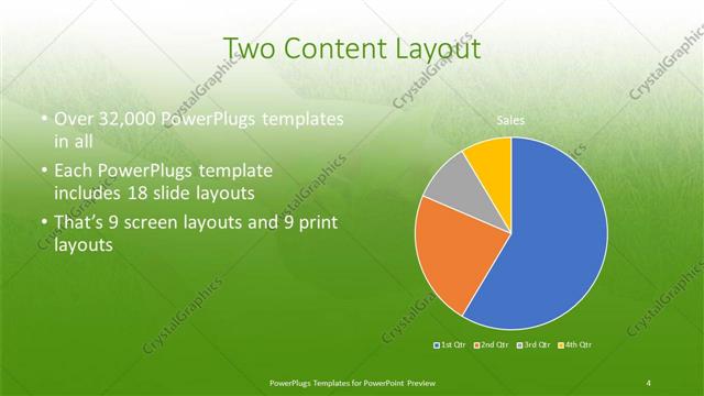 Two Content presentation slide layout