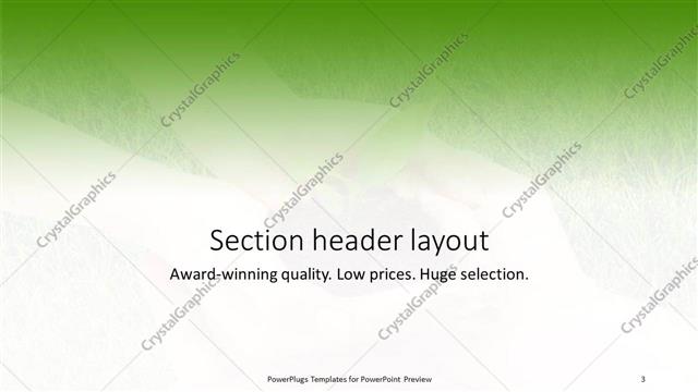Section Header presentation slide layout