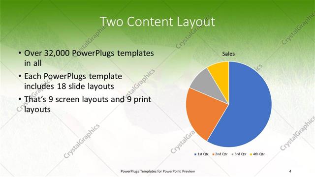 Two Content presentation slide layout
