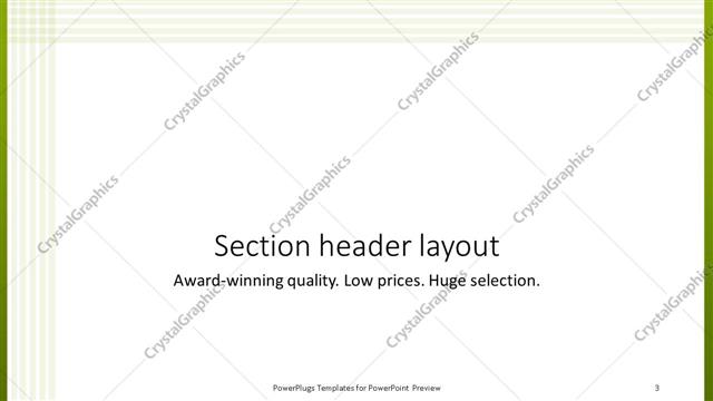 Section Header presentation slide layout