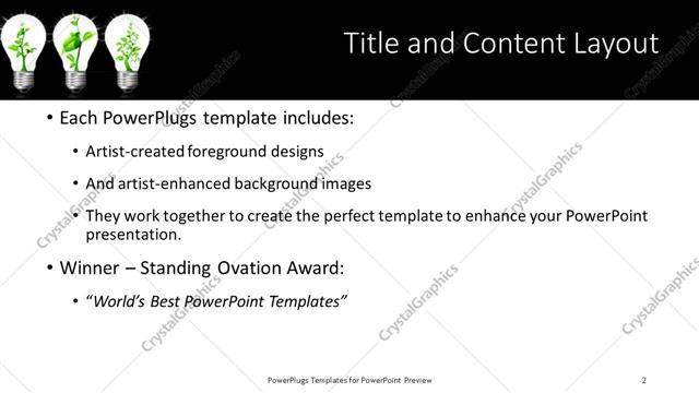 Title and Content presentation slide layout