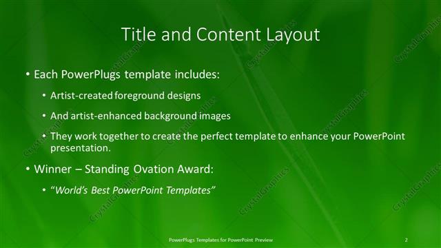 Title and Content presentation slide layout