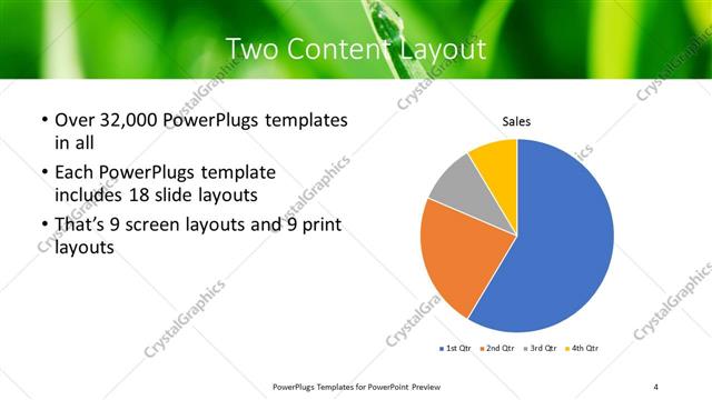 Two Content presentation slide layout