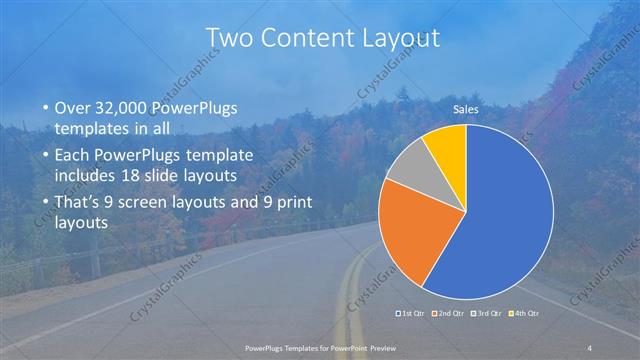 Two Content presentation slide layout