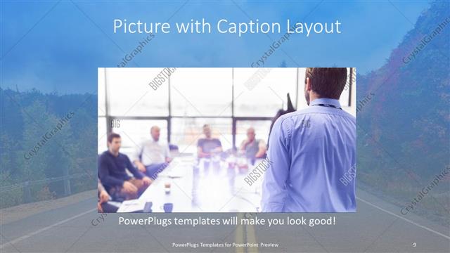 Picture with Caption presentation slide layout