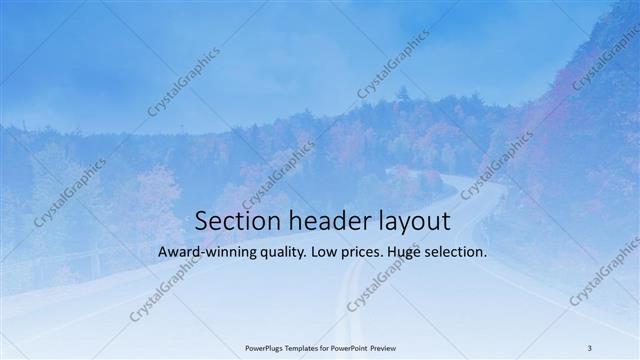 Section Header presentation slide layout