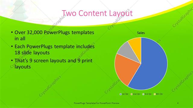 Two Content presentation slide layout