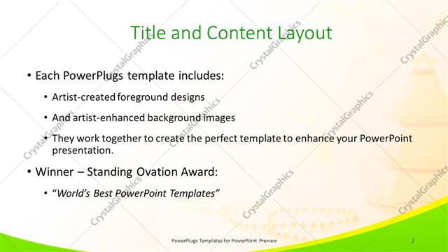 Title and Content presentation slide layout