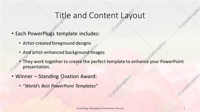 Title and Content presentation slide layout