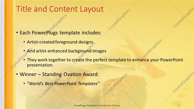 Title and Content presentation slide layout