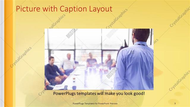 Picture with Caption presentation slide layout