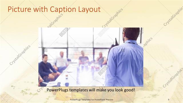 Picture with Caption presentation slide layout