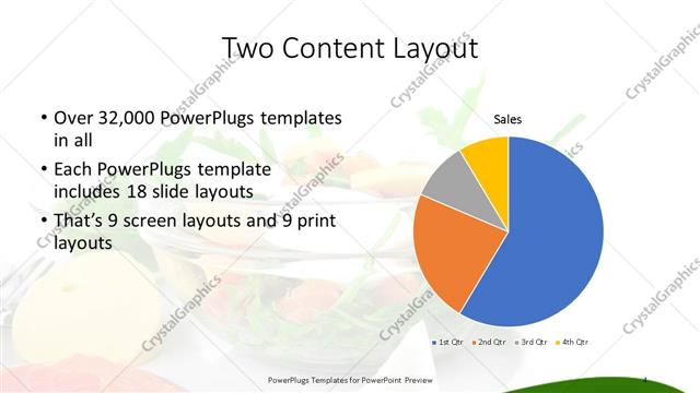 Two Content presentation slide layout