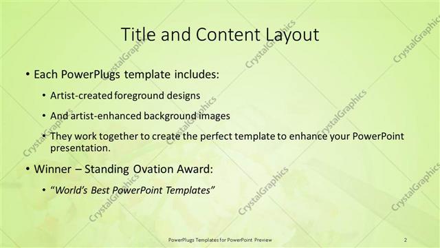 Title and Content presentation slide layout