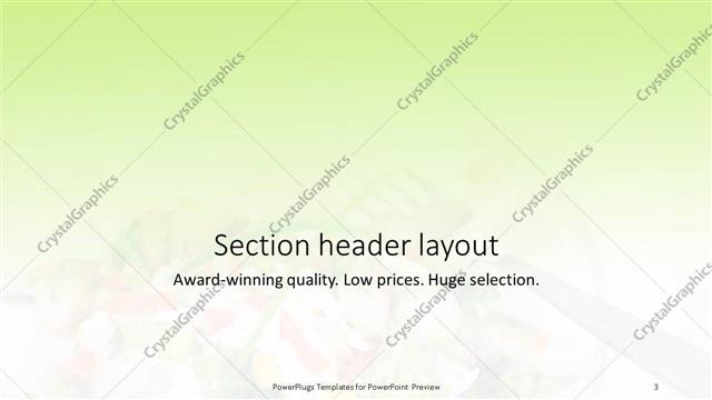 Section Header presentation slide layout