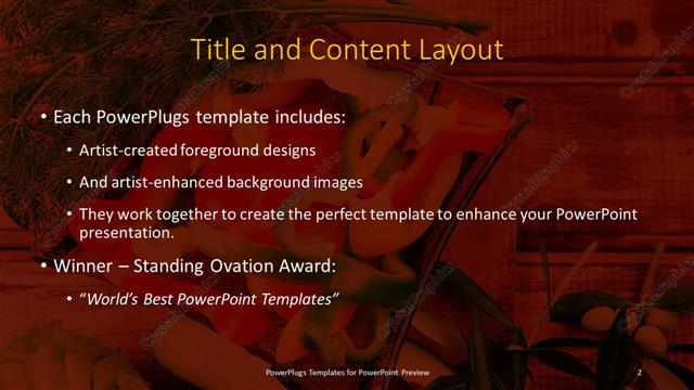 Title and Content presentation slide layout