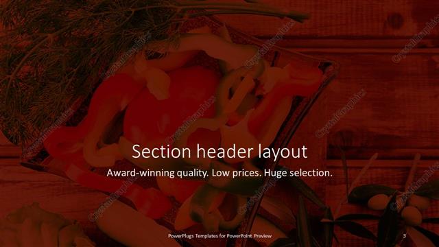Section Header presentation slide layout