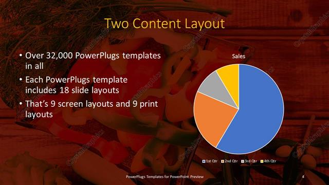 Two Content presentation slide layout