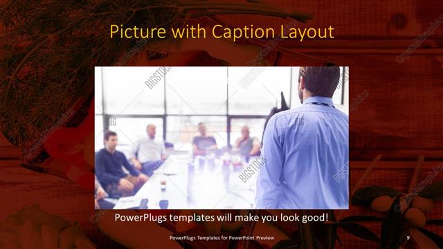 Picture with Caption presentation slide layout
