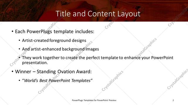 Title and Content presentation slide layout