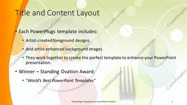 Title and Content presentation slide layout