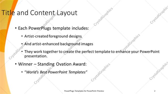 Title and Content presentation slide layout