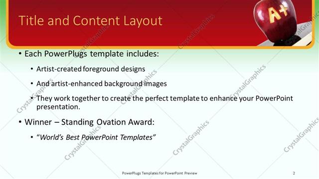 Title and Content presentation slide layout