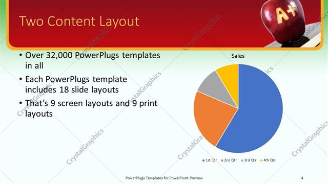 Two Content presentation slide layout