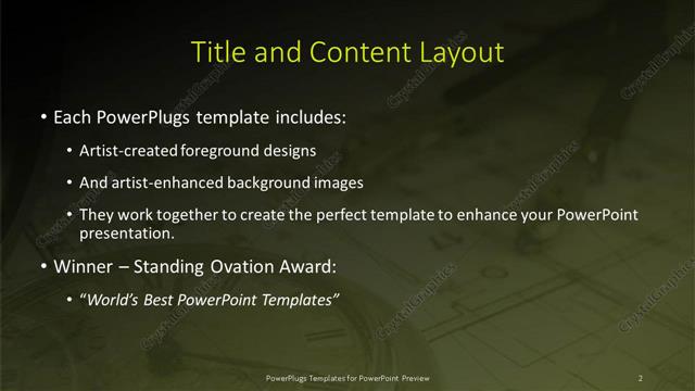 Title and Content presentation slide layout