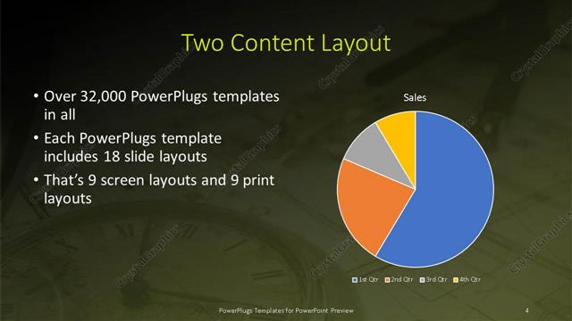 Two Content presentation slide layout