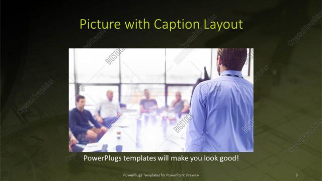 Picture with Caption presentation slide layout