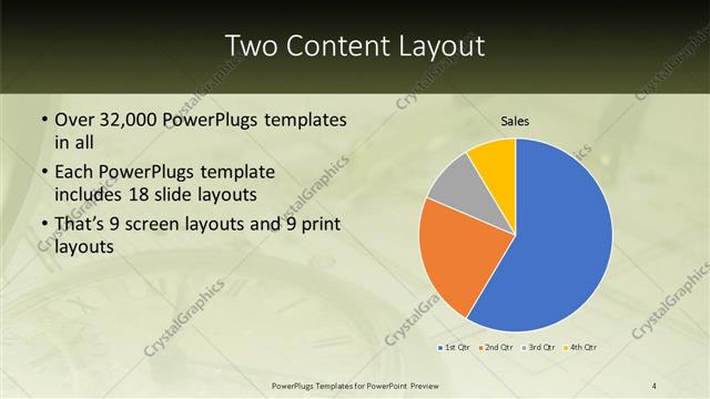 Two Content presentation slide layout