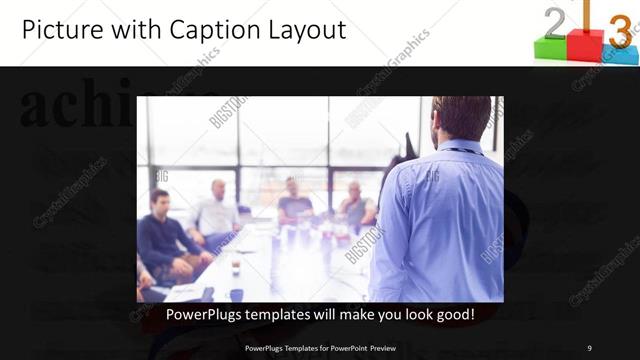 Picture with Caption presentation slide layout