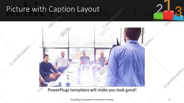 Picture with Caption presentation slide layout
