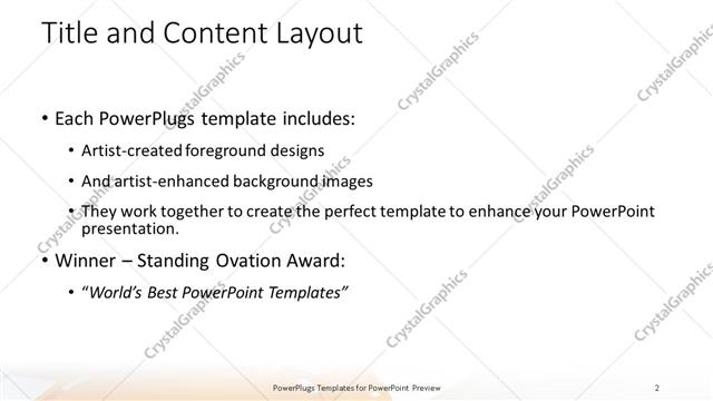 Title and Content presentation slide layout