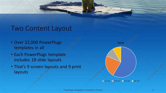 Two Content presentation slide layout