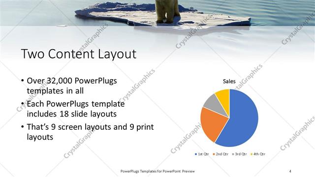 Two Content presentation slide layout