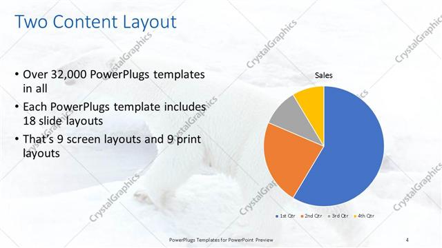 Two Content presentation slide layout