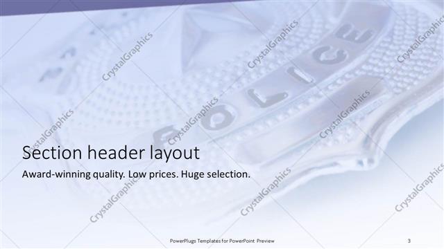 Section Header presentation slide layout