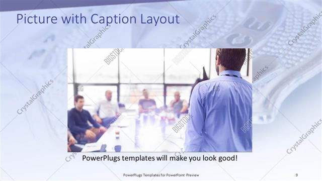 Picture with Caption presentation slide layout
