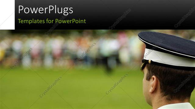  Presentation with crowd - Police guard watching a crowd