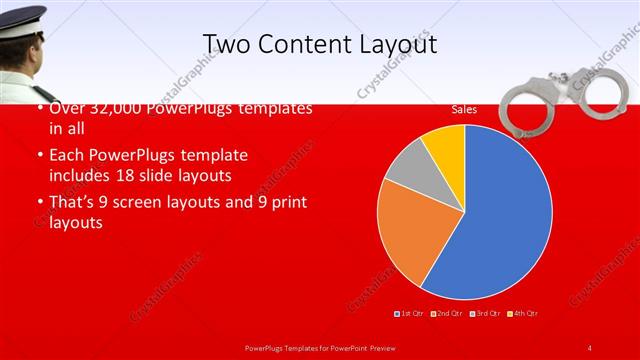 Two Content presentation slide layout
