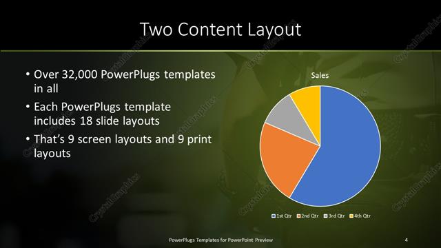 Two Content presentation slide layout