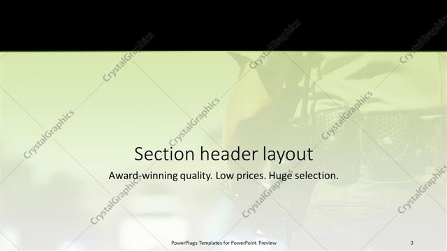 Section Header presentation slide layout