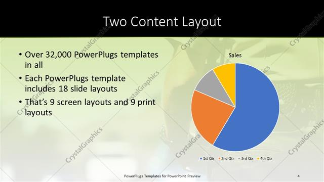 Two Content presentation slide layout