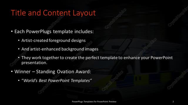 Title and Content presentation slide layout